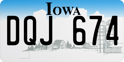 IA license plate DQJ674