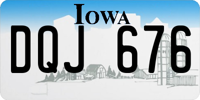 IA license plate DQJ676