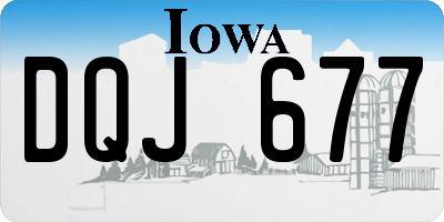 IA license plate DQJ677