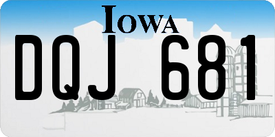 IA license plate DQJ681
