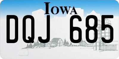 IA license plate DQJ685