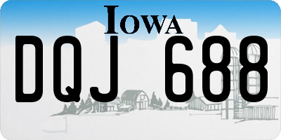 IA license plate DQJ688