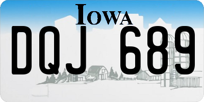 IA license plate DQJ689