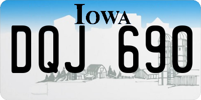 IA license plate DQJ690