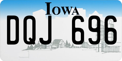 IA license plate DQJ696