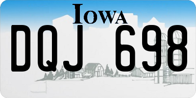 IA license plate DQJ698