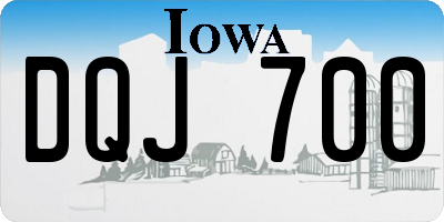 IA license plate DQJ700