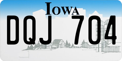 IA license plate DQJ704
