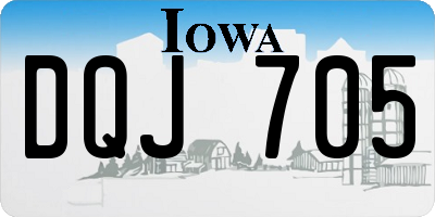 IA license plate DQJ705