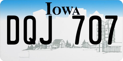 IA license plate DQJ707