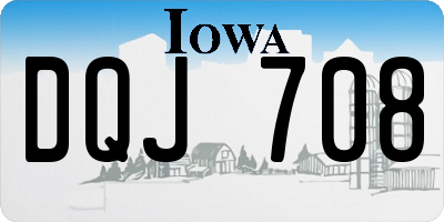 IA license plate DQJ708