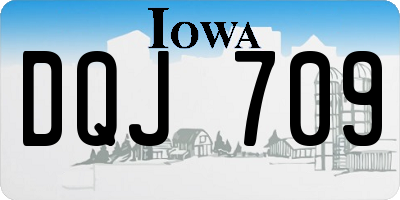 IA license plate DQJ709