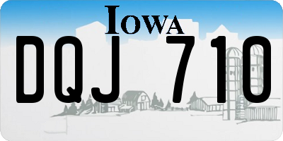 IA license plate DQJ710