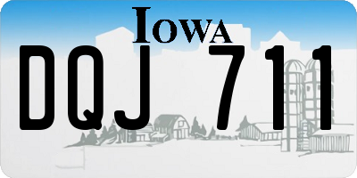 IA license plate DQJ711