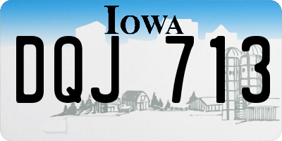 IA license plate DQJ713