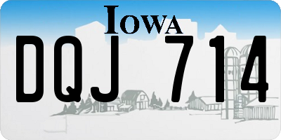 IA license plate DQJ714
