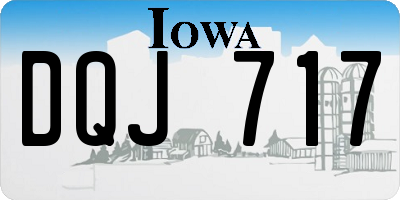 IA license plate DQJ717