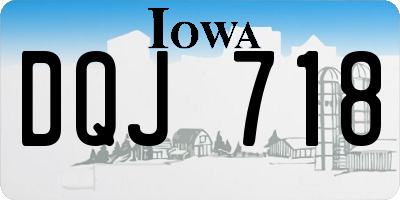 IA license plate DQJ718