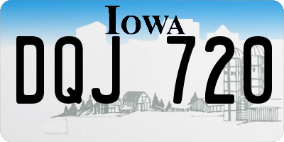IA license plate DQJ720