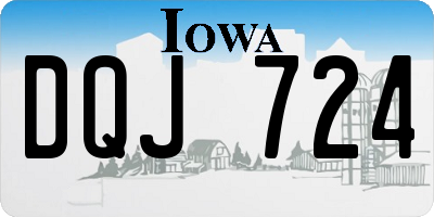 IA license plate DQJ724