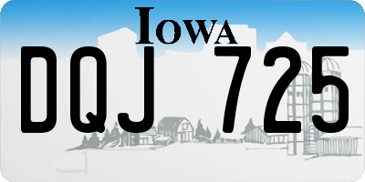 IA license plate DQJ725