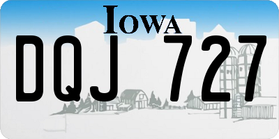 IA license plate DQJ727