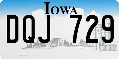IA license plate DQJ729