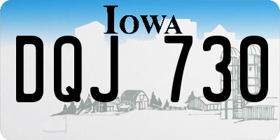 IA license plate DQJ730