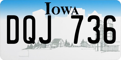 IA license plate DQJ736