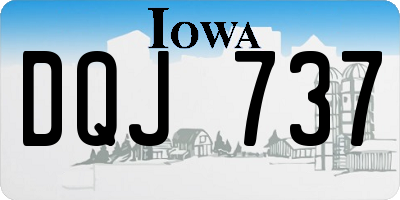 IA license plate DQJ737