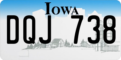 IA license plate DQJ738