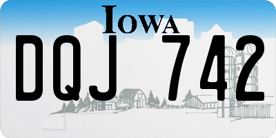 IA license plate DQJ742