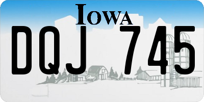 IA license plate DQJ745