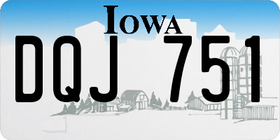 IA license plate DQJ751