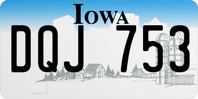IA license plate DQJ753