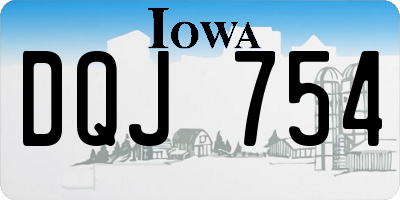 IA license plate DQJ754