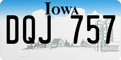IA license plate DQJ757