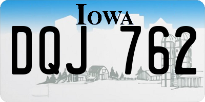 IA license plate DQJ762