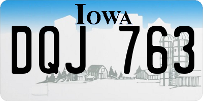 IA license plate DQJ763