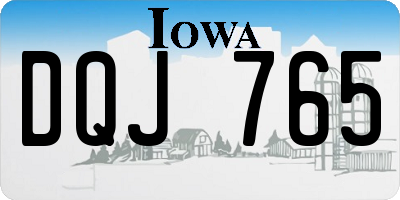 IA license plate DQJ765