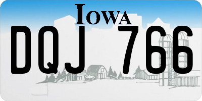 IA license plate DQJ766