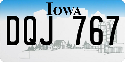 IA license plate DQJ767