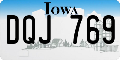 IA license plate DQJ769