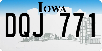 IA license plate DQJ771