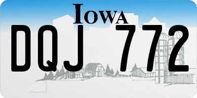 IA license plate DQJ772