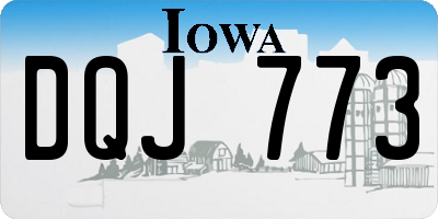 IA license plate DQJ773