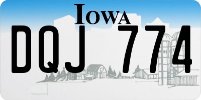 IA license plate DQJ774