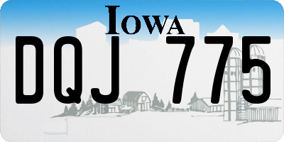 IA license plate DQJ775