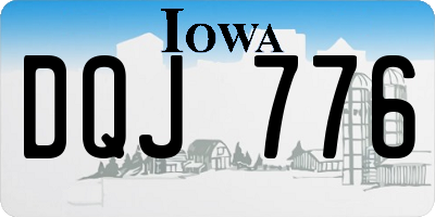 IA license plate DQJ776