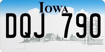 IA license plate DQJ790
